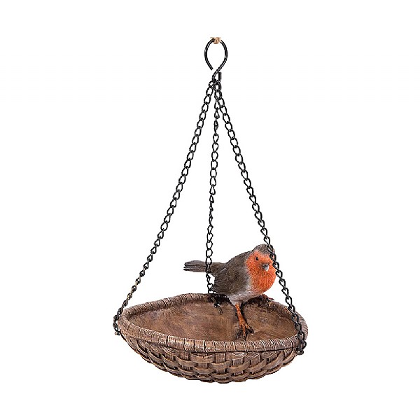 Vivid Arts Hanging Robin Heart Bird Feeder