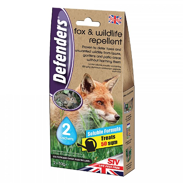 Defenders Fox & Wildlife Repellent Sachets (2 x 50g) Garden Animal