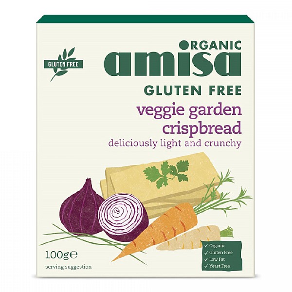 Amisa Organic Gluten Free Veggie Garden Crispbread 100g