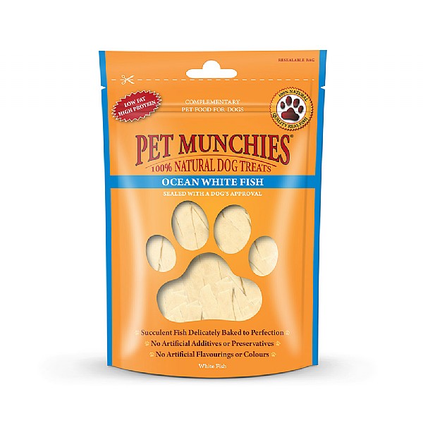 Pet Munchies Natural Ocean White Fish Strips 100g