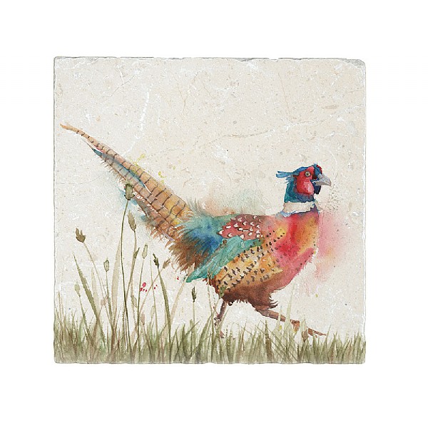 Kate of Kensington Pheasant in Grass Medium Marble Platter