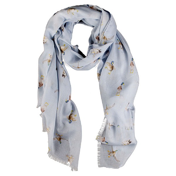 Wrendale 'A Waddle and a Quack' Blue Scarf