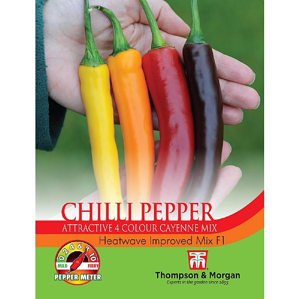 Thompson & Morgan Pepper Chilli Heatwave Improved Mix F1 Hybrid