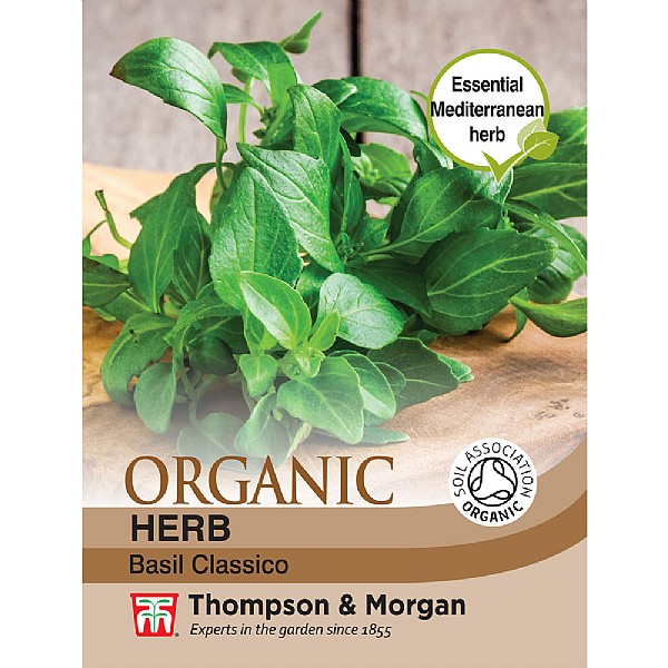 Thompson & Morgan Herb Basil Classico (Organic) Seeds