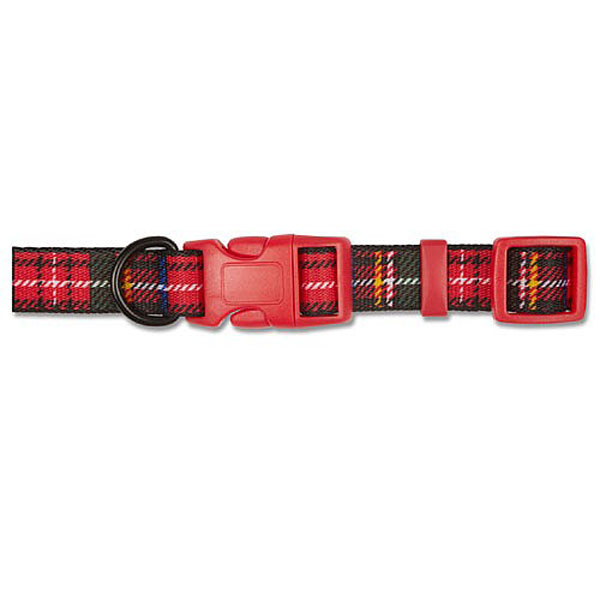 Ancol Red Tartan Adjustable Dog Collar - 3 Sizes