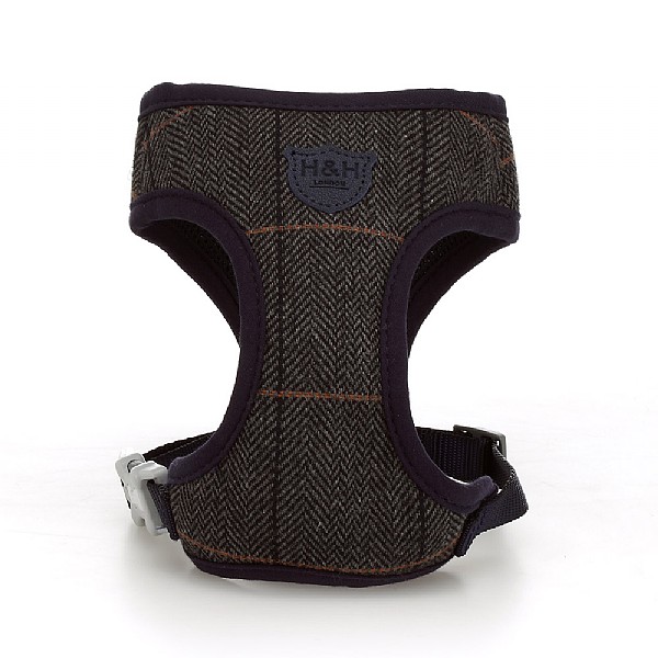 Hugo & Hudson Grey Check Herringbone Tweed Harness