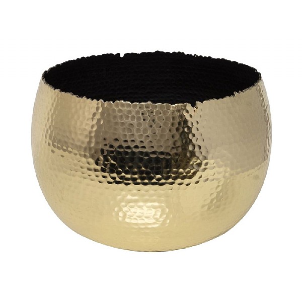 Ivyline Hammered Planter Gold/Black (Various Sizes)