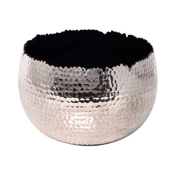 Ivyline Hammered Planter Nickel/Black (Various Sizes)