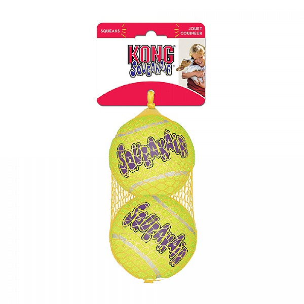 Kong Air Squeaker Tennis Ball Dog Toy - Various Sizes