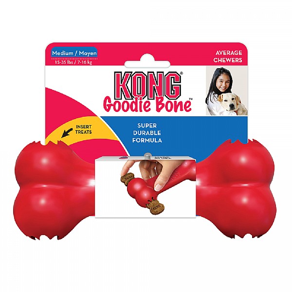 Kong Goodie Bone Dog Toy Red - Various Sizes