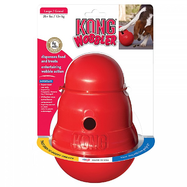 Kong Wobbler Dog Toy Red - Various Sizes