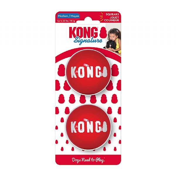 KONG Signature Balls 2 pack - Assorted Sizes