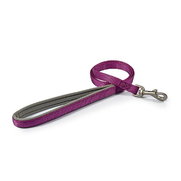 Ancol Viva Padded Nylon Lead Purple