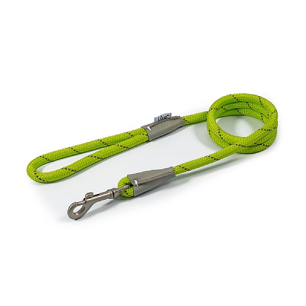 Ancol Viva Rope Lead Reflective Lime