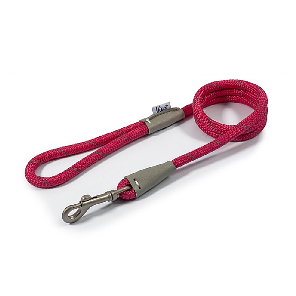 Ancol Viva Rope Lead Reflective Pink