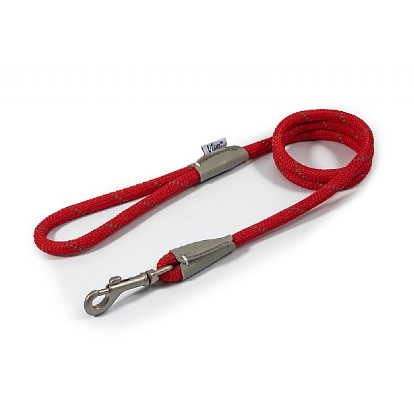 Ancol Viva Rope Lead Reflective Red
