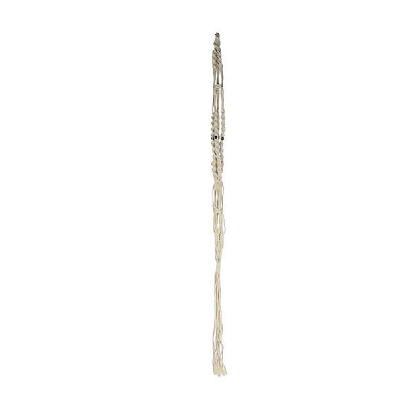 Ivyline Macrame Plant Hanger Ivory with Beads