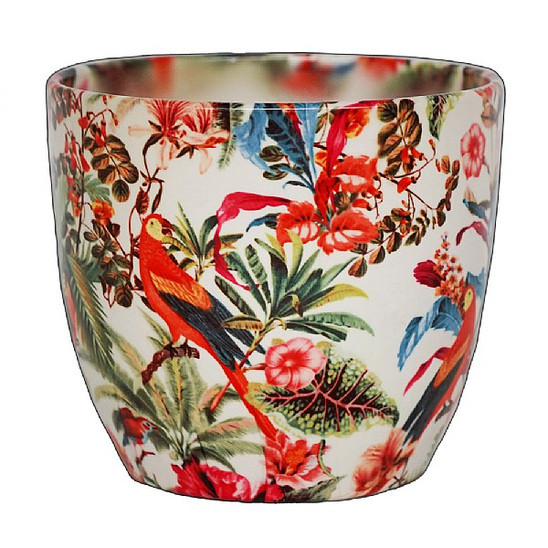 Ivyline Monza Tropical Parrot Pot Cover (Various Sizes)
