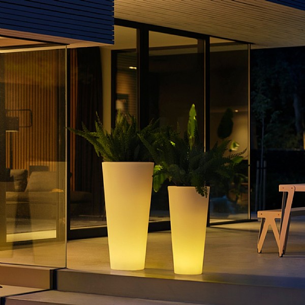 Elho Pure 40cm Straight Round High Planter (Various Colours)