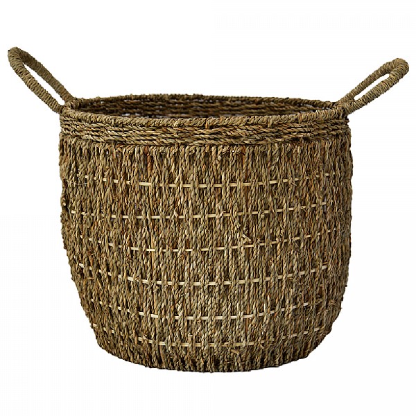 Ivyline Seagrass Natural Lined Basket (Various Sizes)