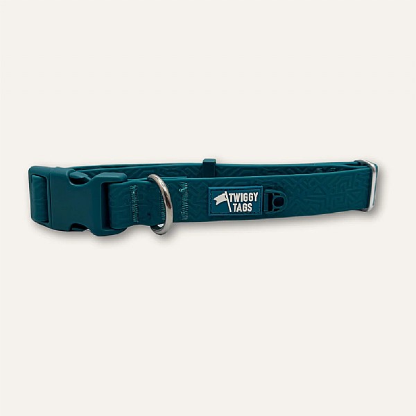 Twiggy Tags Tidal Waterproof Collar Azure (Various Sizes)