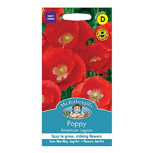 Mr Fothergills Poppy American Legion Seeds