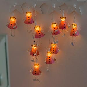 10 Pink Angel LED Lights