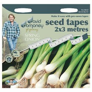 David Domoney White Lisbon Spring Onion Seed Tape