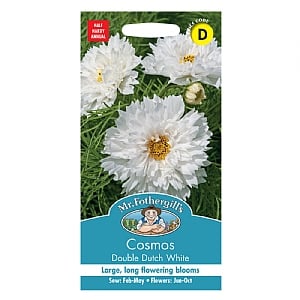 Mr Fothergills Cosmos Double Dutch White Seeds