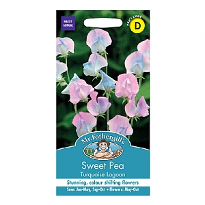 Mr Fothergills Sweet Pea Turquoise Lagoon Seeds