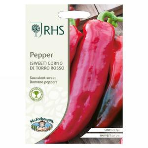 RHS Pepper (Sweet) Corno Di Toro Rosso
