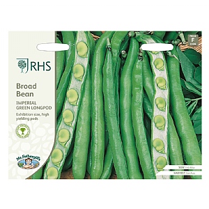 RHS Broad Bean Imperial Green Longpod Seeds