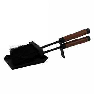 Leather Handle 2 Piece Fireside Tidy Set