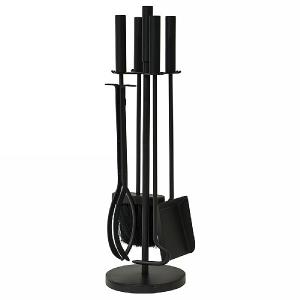Iron 4 Piece Round Fireside Set