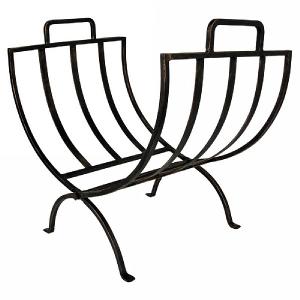 Iron Linear Fireside Log Basket