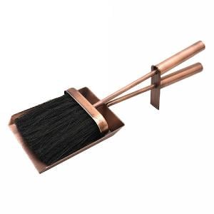 Antique Copper Fireside Brush & Shovel