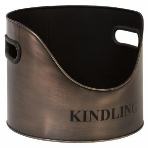 Copper Round Fireside Kindling Holder