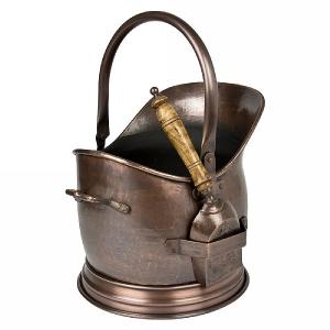 Antique Copper Fireside Coal Bucket
