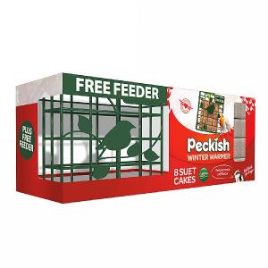 Peckish Winter Warmer 8 Suet Cakes with Free Feeder