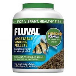Fluval Vegetable Sinking Fish Food Pellets 90g