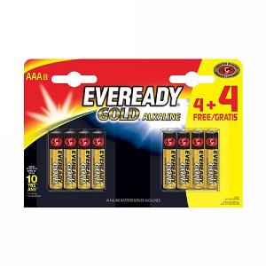 Eveready AAA Gold Batteries (Pack of 4 + 4 Free)