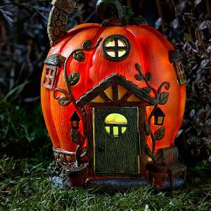 Smart Solar Humpkin House LED Solar Garden Ornament - The Elvedon Collection