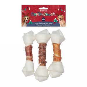 Rosewood Three Bird Rawhide Roast For Dogs 3 Pack 195g