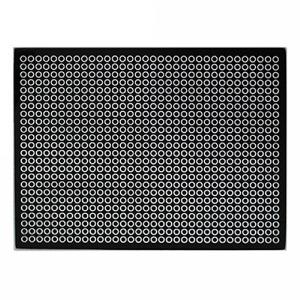iStyle Glitter Glass Placemats - Black & Silver Circles