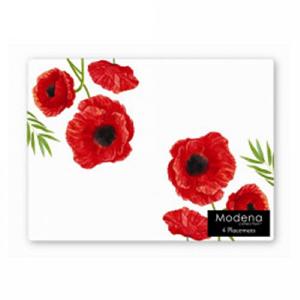 Modena Poppy Design Placemat 4 Pack