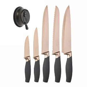 Taylors Eye Witness Brooklyn Rose Gold 5 Piece Knife Set With Knife Sharpener