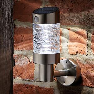 Smart Solar Wave Stainless Steel PIR Solar Wall Light