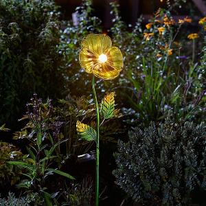 Smart Solar Yellow Pansy LED Solar Flower Stake Light