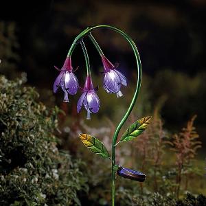 Smart Solar Fuchsia LED Solar Flower Stake Light