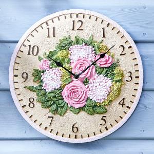 Outside In Floral Wall Clock 12"
